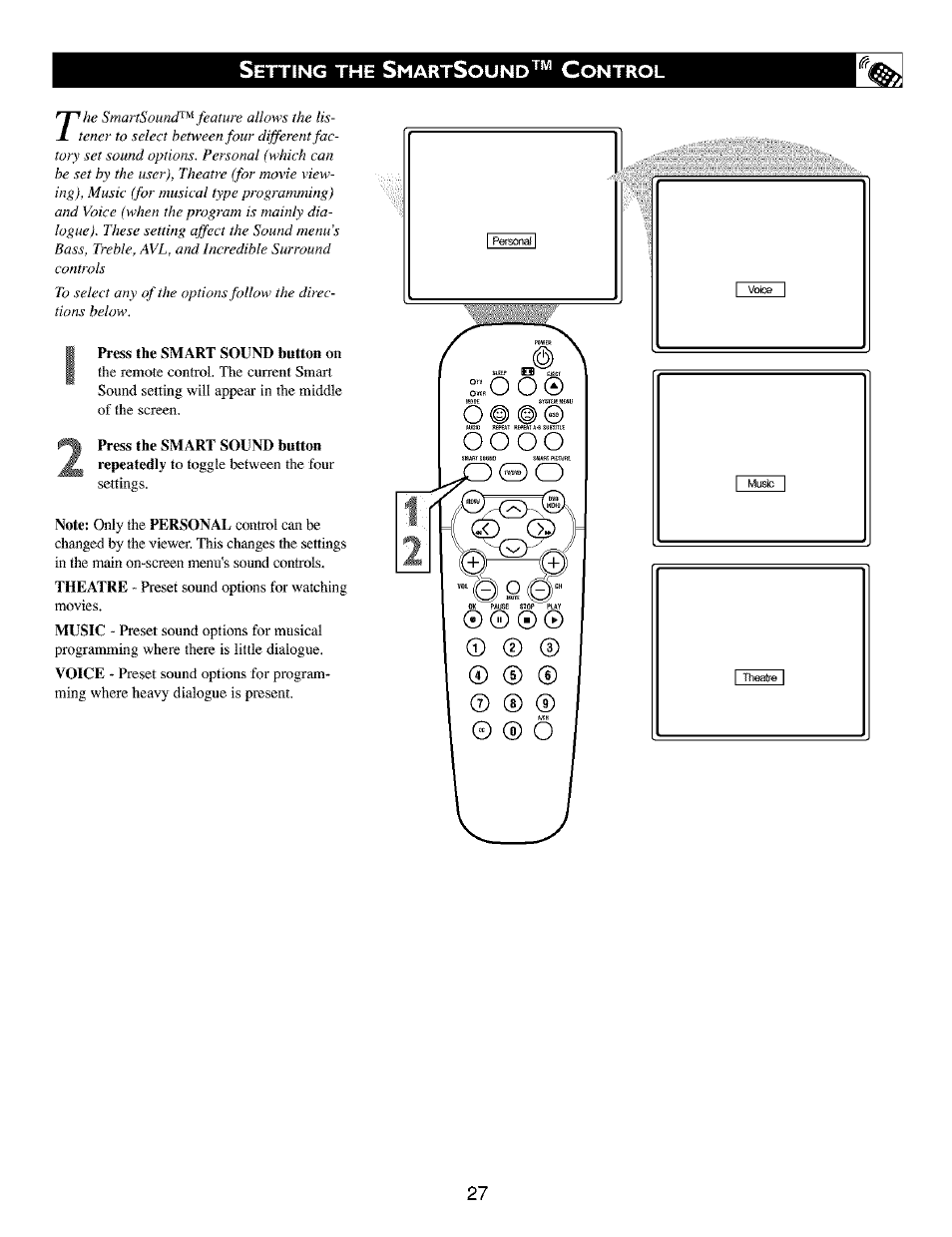 Setttng the s | Philips TV DVD Combo User Manual | Page 27 / 62