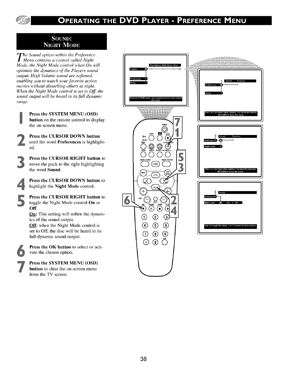 Press the system menu (osd), Press the cursor right button to, Dvd p | Perating, Layer, Reference | Philips TV DVD Combo User Manual | Page 38 / 62