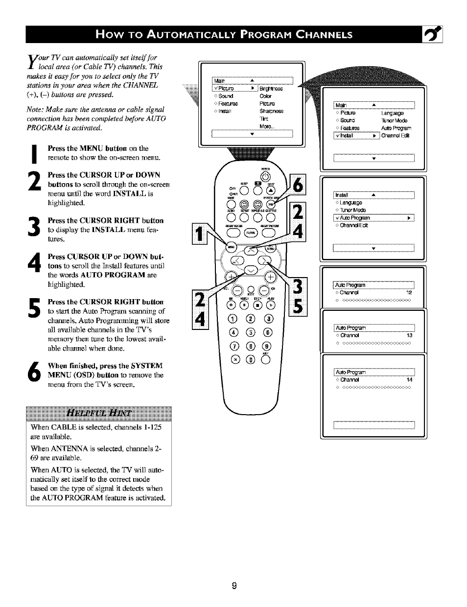 Philips TV DVD Combo User Manual | Page 9 / 62