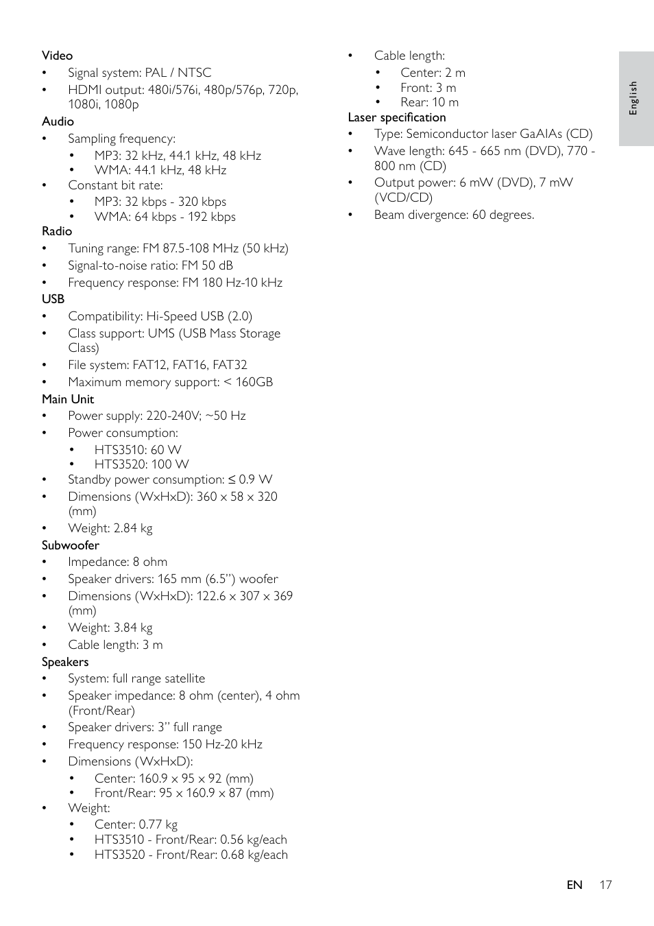 Change video settings, Change preference settings | Philips HTS3510 User Manual | Page 17 / 22
