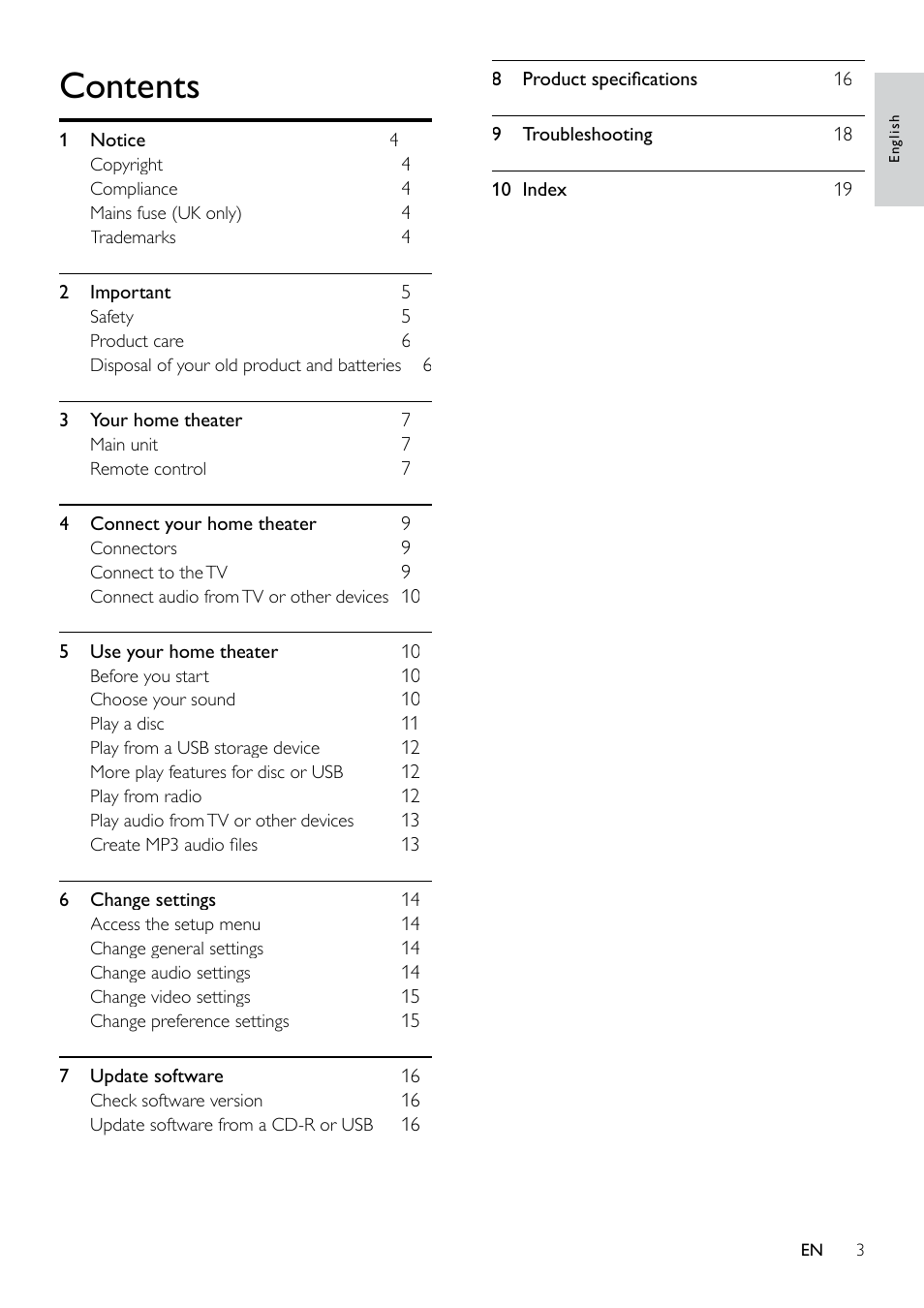 Philips HTS3510 User Manual | Page 3 / 22