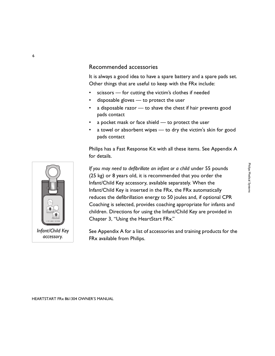 Recommended accessories | Philips 861304 User Manual | Page 14 / 64