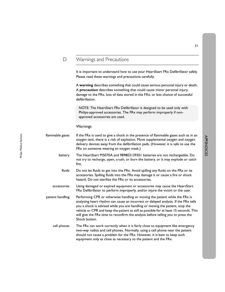 Dwarnings and precautions | Philips 861304 User Manual | Page 39 / 64