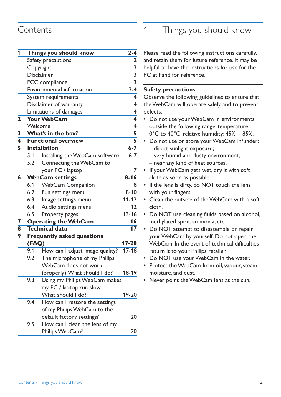 Philips SPC2050NC User Manual | Page 2 / 21