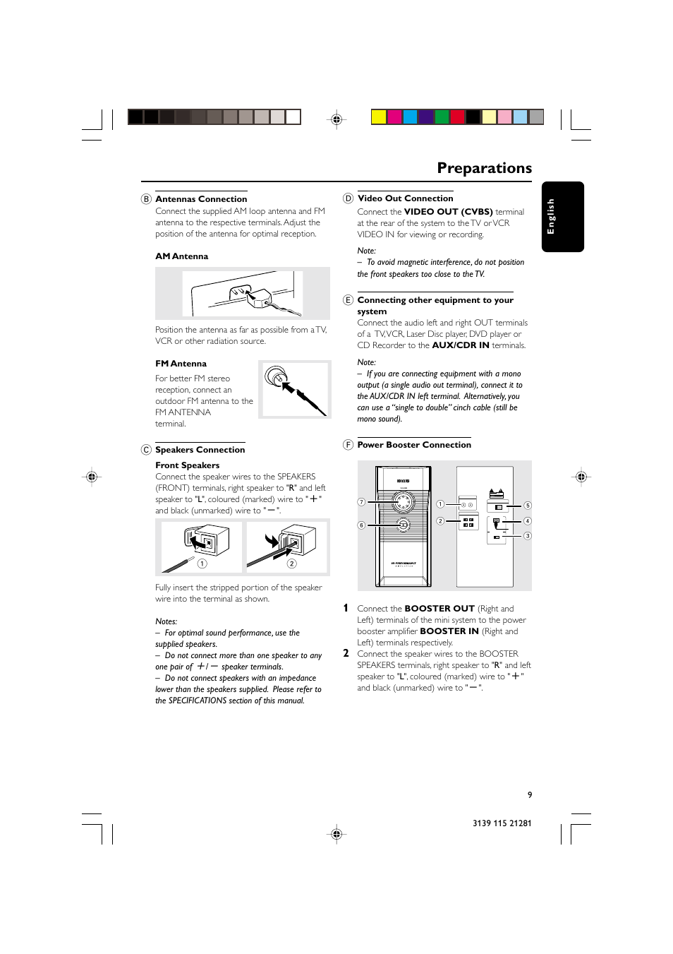 Preparations | Philips FW-V795 User Manual | Page 9 / 35