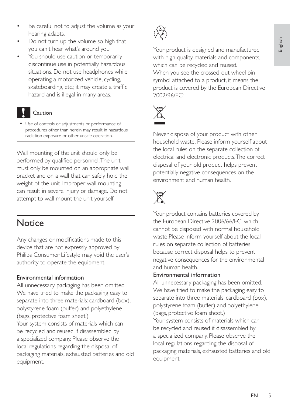 Notice | Philips HSB2351/51 User Manual | Page 4 / 36