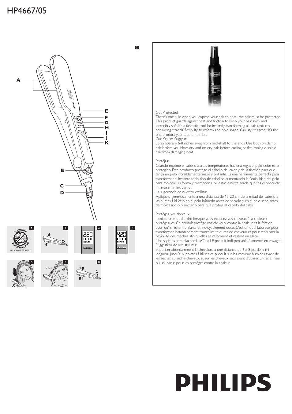 Philips HP4667/05 User Manual | 8 pages