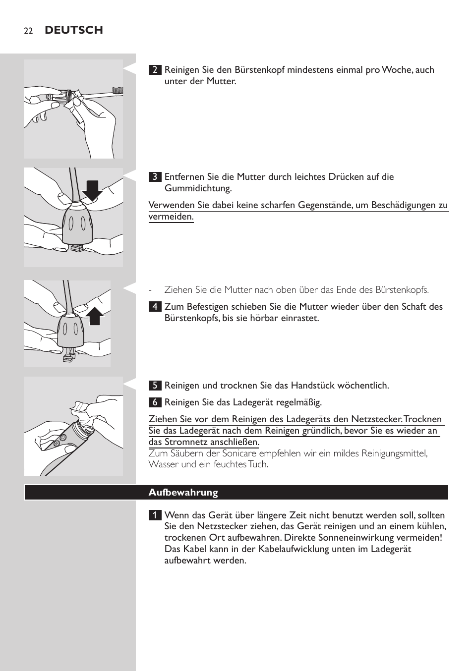 Reinigung | Philips ellite e9000 User Manual | Page 22 / 60