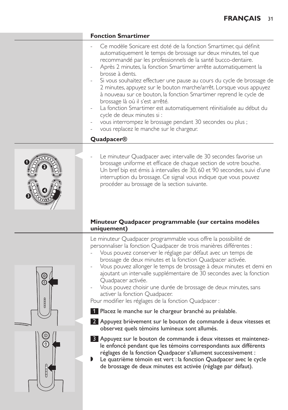 Quadpacer | Philips ellite e9000 User Manual | Page 31 / 60