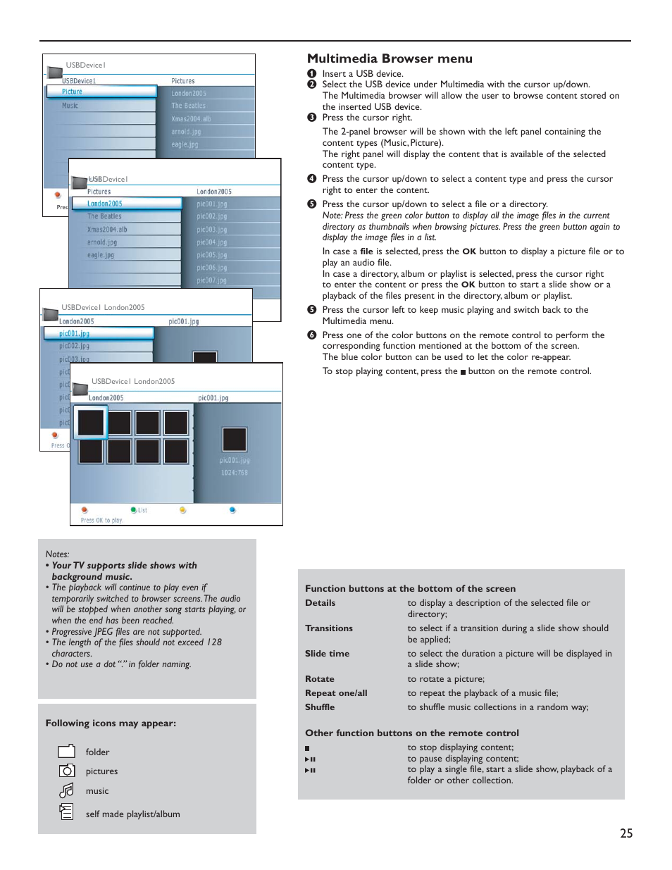 Multimedia browser menu | Philips 50PL9126D User Manual | Page 33 / 42