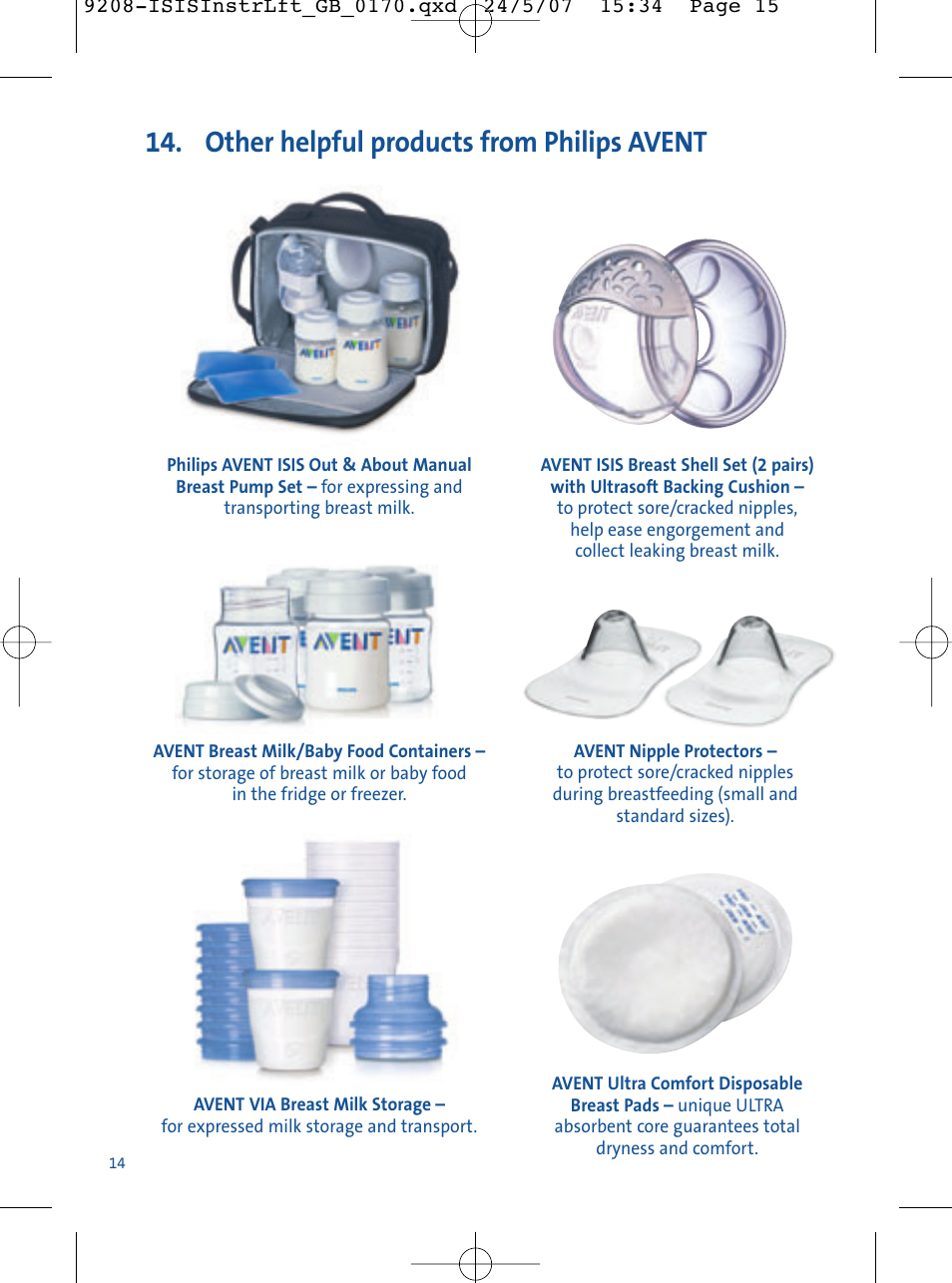 Other helpful products from philips avent | Philips ISIS Manual SCF290/12 User Manual | Page 14 / 16