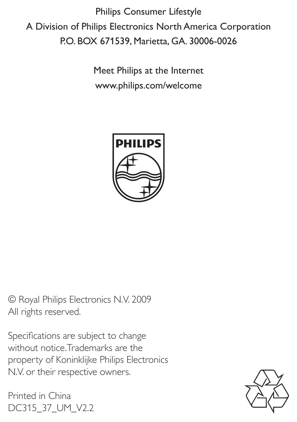 Philips DC315/37 User Manual | Page 24 / 24