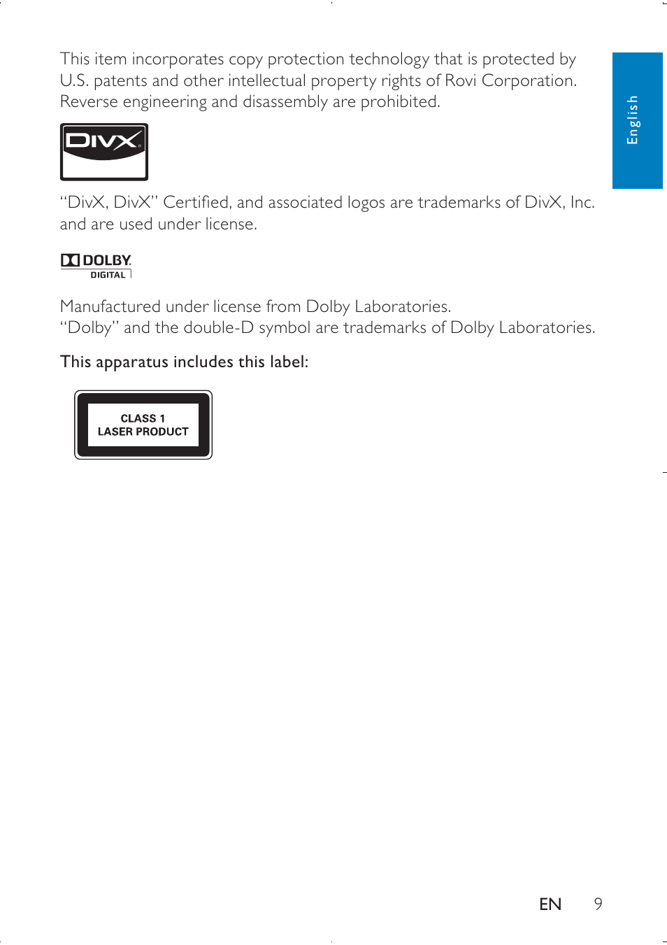 Philips PD9000/51 User Manual | Page 9 / 22