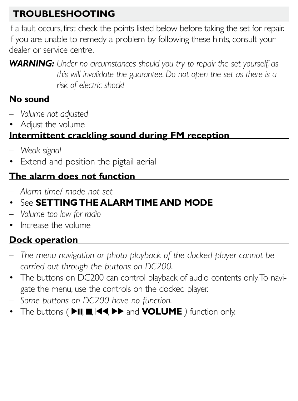 Philips DC200/93 User Manual | Page 14 / 16