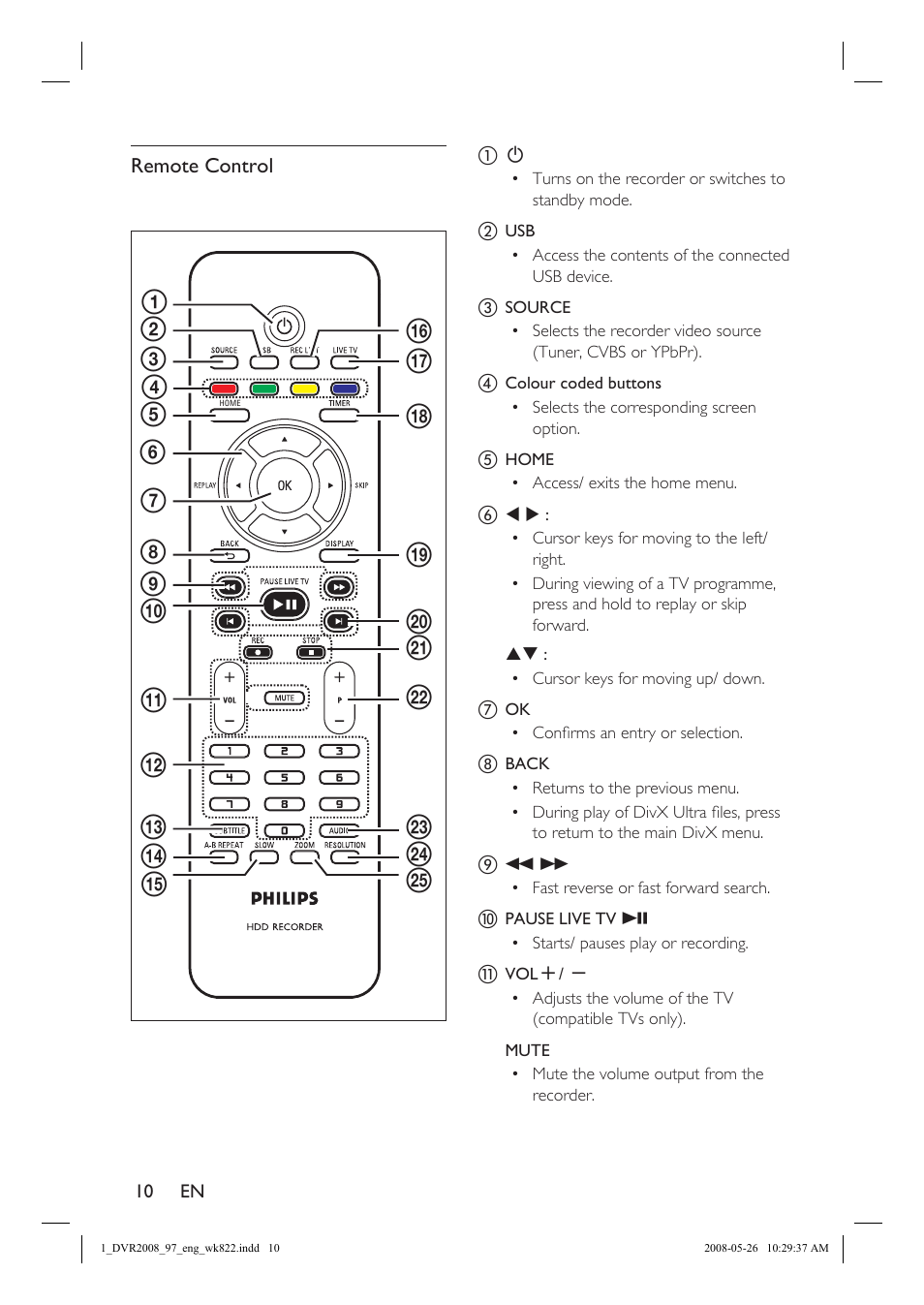 Philips DVR2008 User Manual | Page 10 / 58