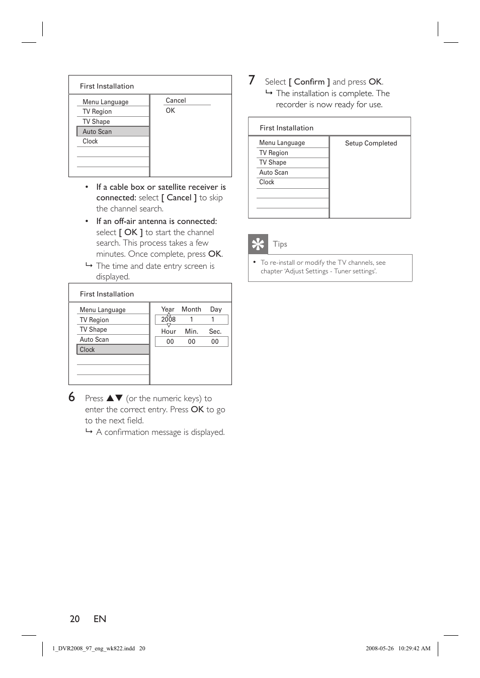 20 en | Philips DVR2008 User Manual | Page 20 / 58