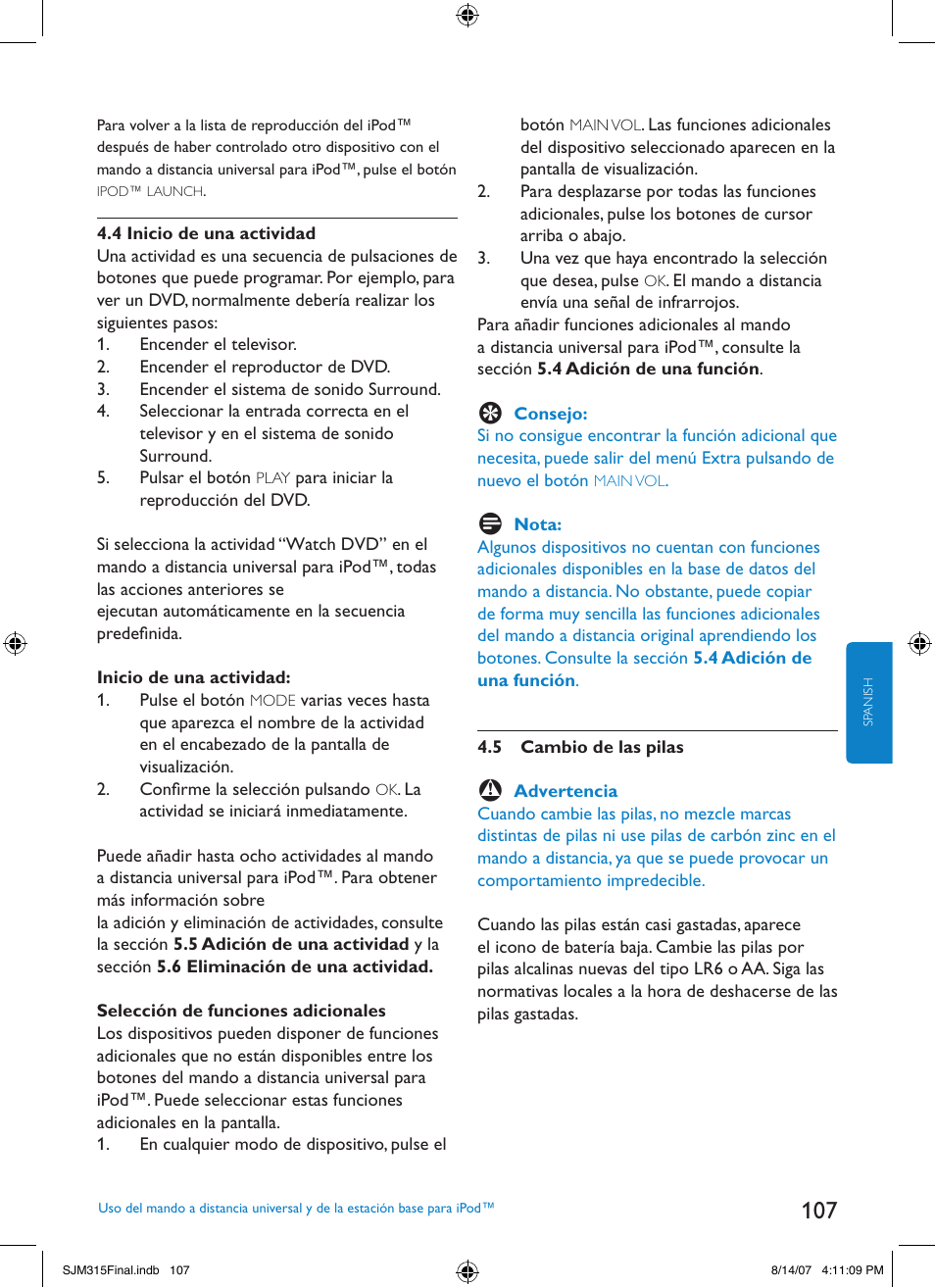 Philips SJM3151 User Manual | Page 107 / 325