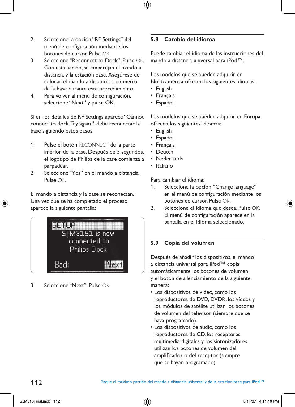 Philips SJM3151 User Manual | Page 112 / 325