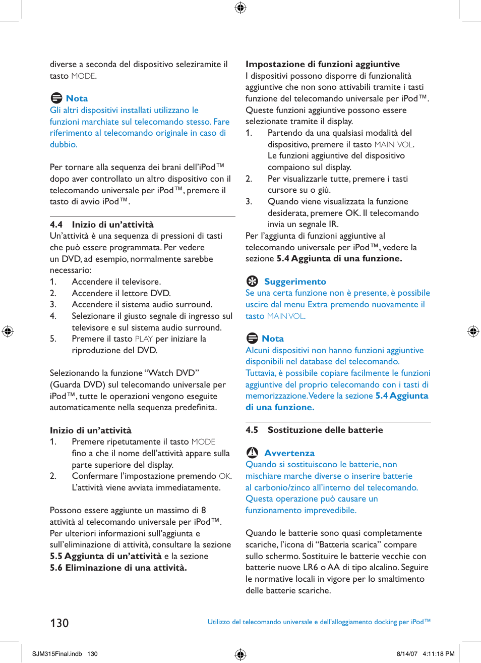 Philips SJM3151 User Manual | Page 130 / 325