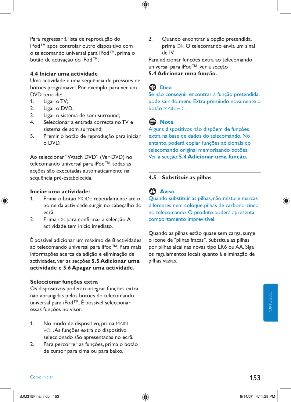 Philips SJM3151 User Manual | Page 153 / 325