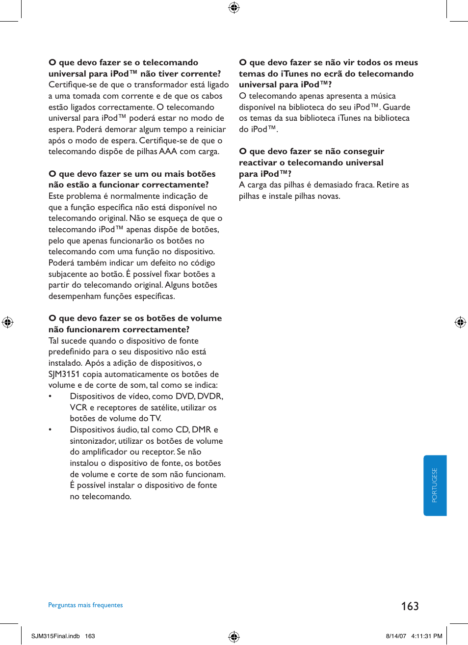 Philips SJM3151 User Manual | Page 163 / 325