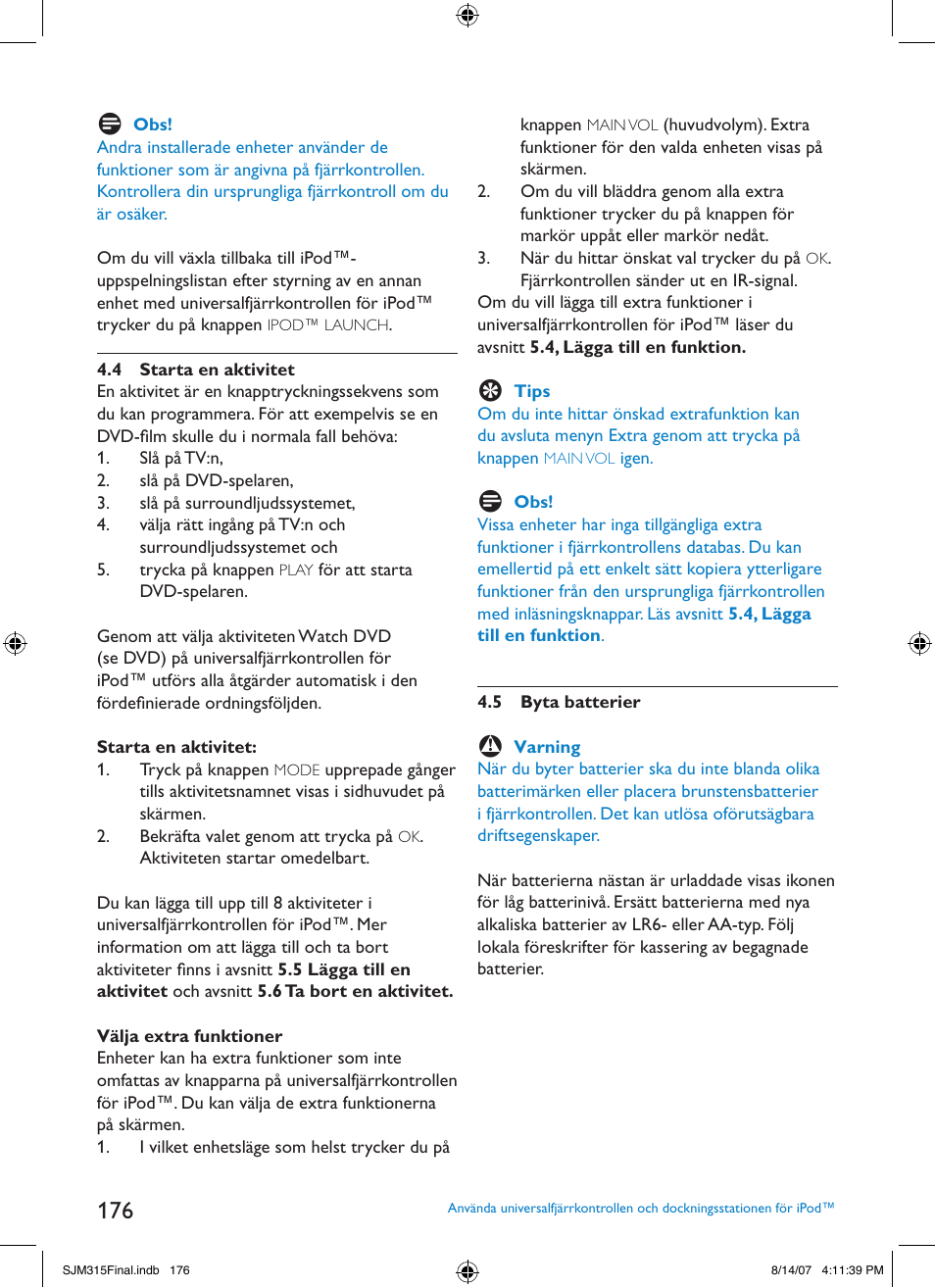 Philips SJM3151 User Manual | Page 176 / 325