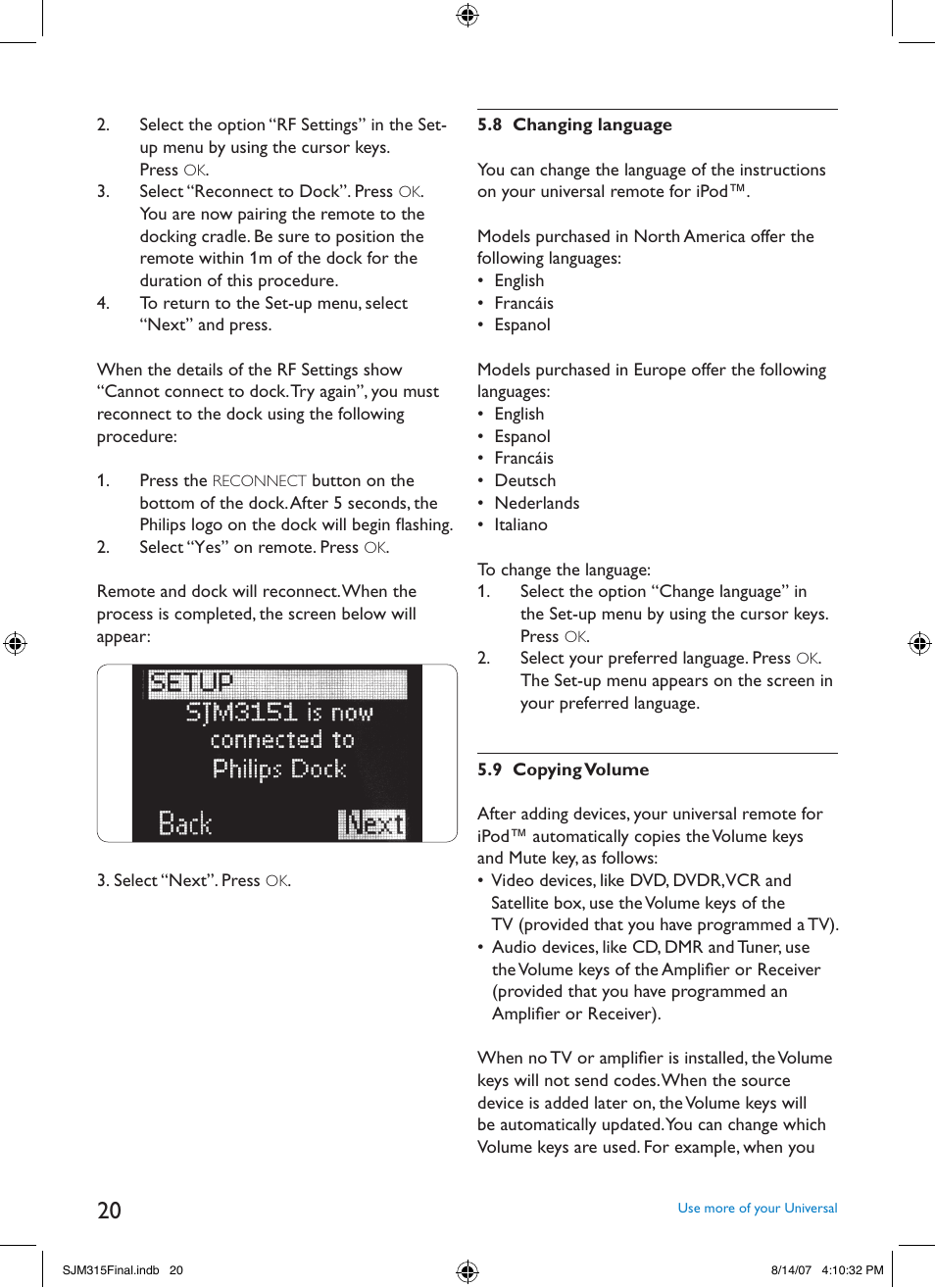 Philips SJM3151 User Manual | Page 20 / 325