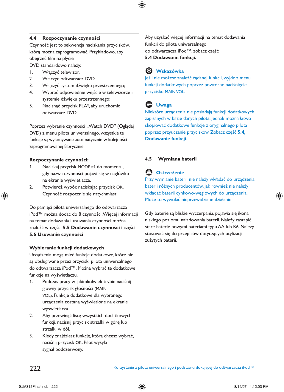 Philips SJM3151 User Manual | Page 222 / 325