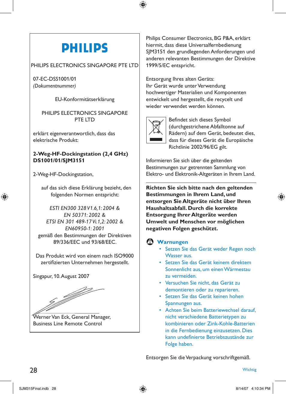 Philips SJM3151 User Manual | Page 28 / 325