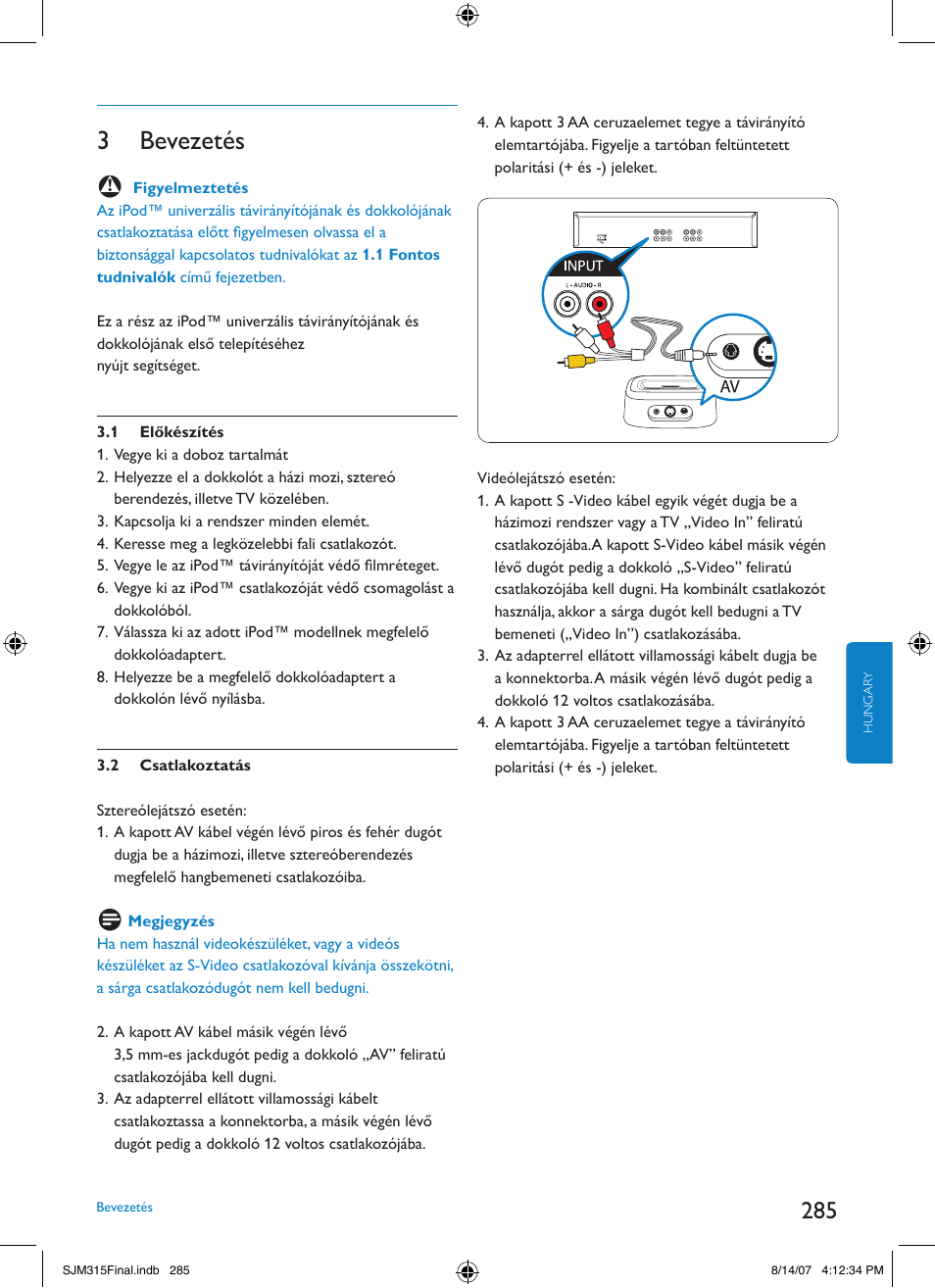 3 bevezetés | Philips SJM3151 User Manual | Page 285 / 325