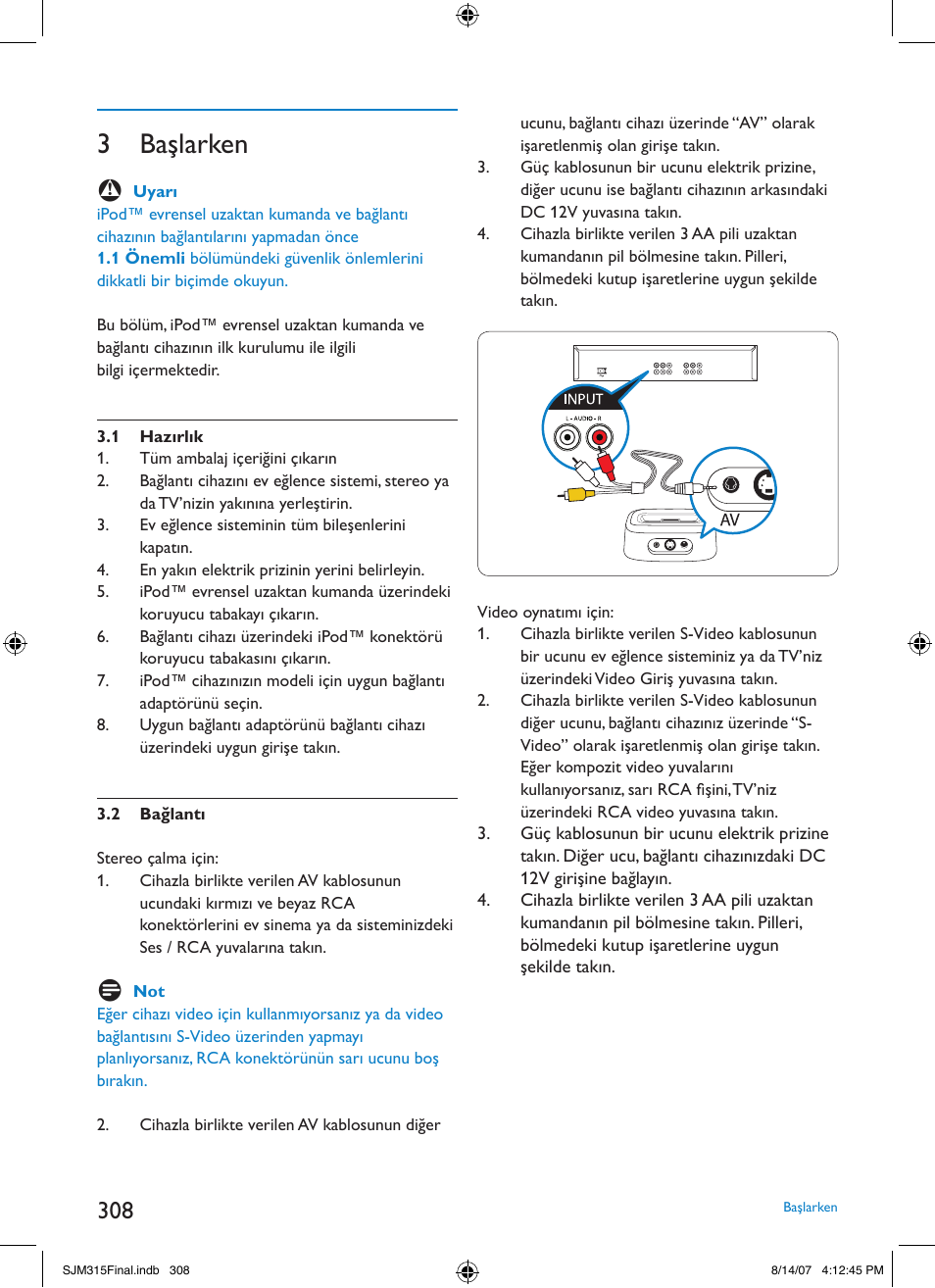 3 başlarken | Philips SJM3151 User Manual | Page 308 / 325