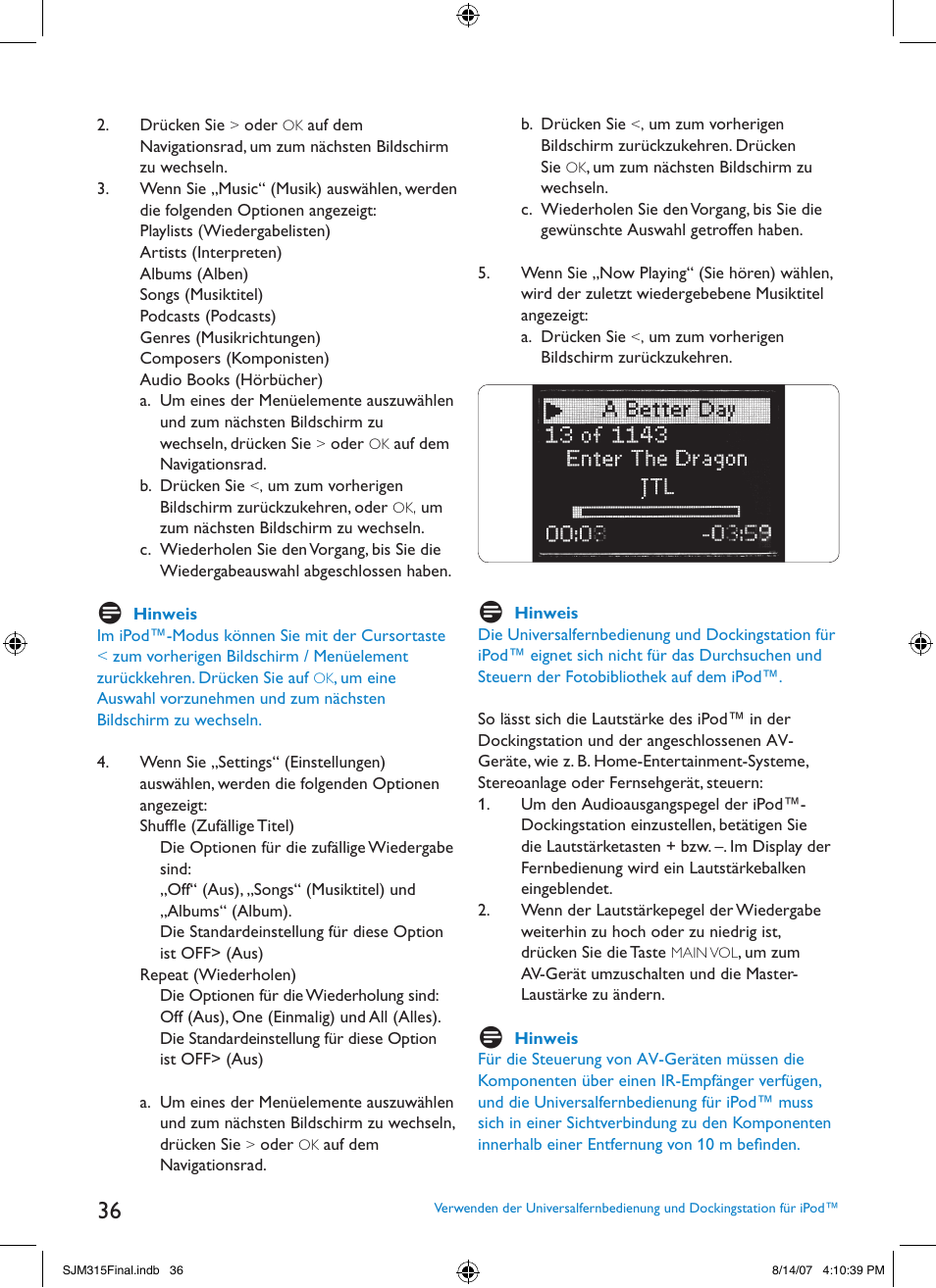 Philips SJM3151 User Manual | Page 36 / 325