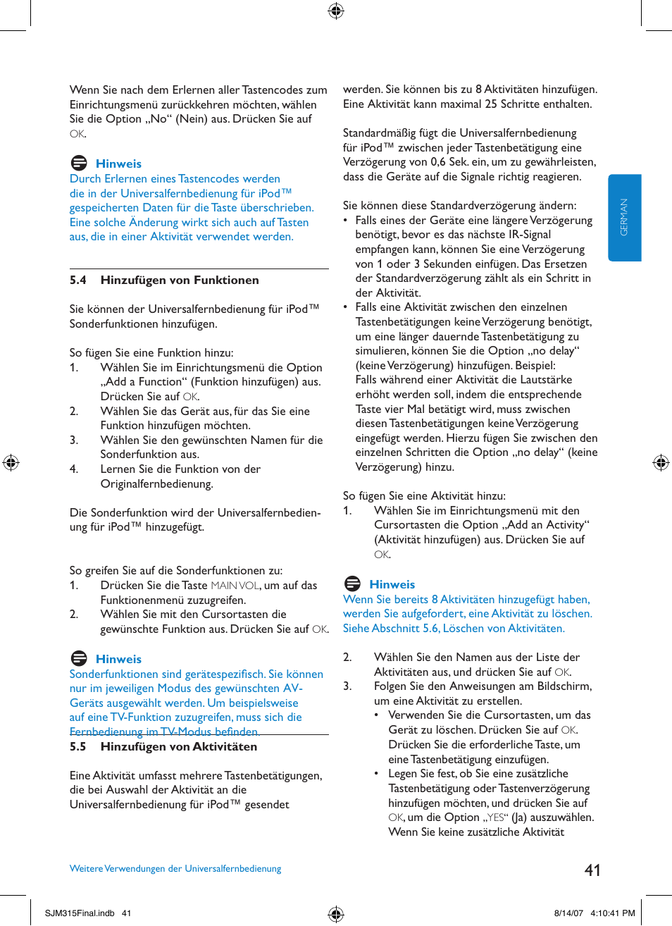 Philips SJM3151 User Manual | Page 41 / 325