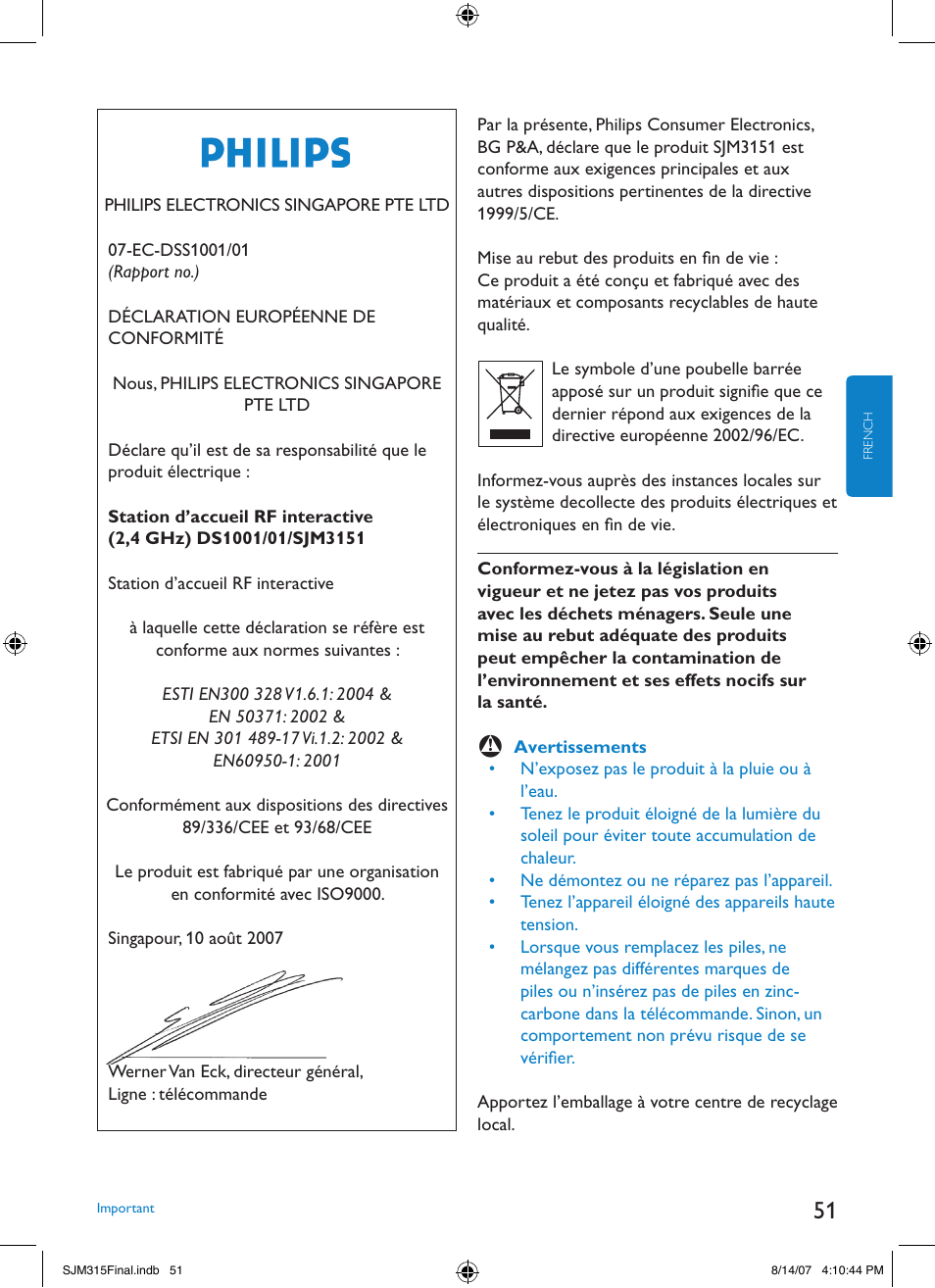 Philips SJM3151 User Manual | Page 51 / 325