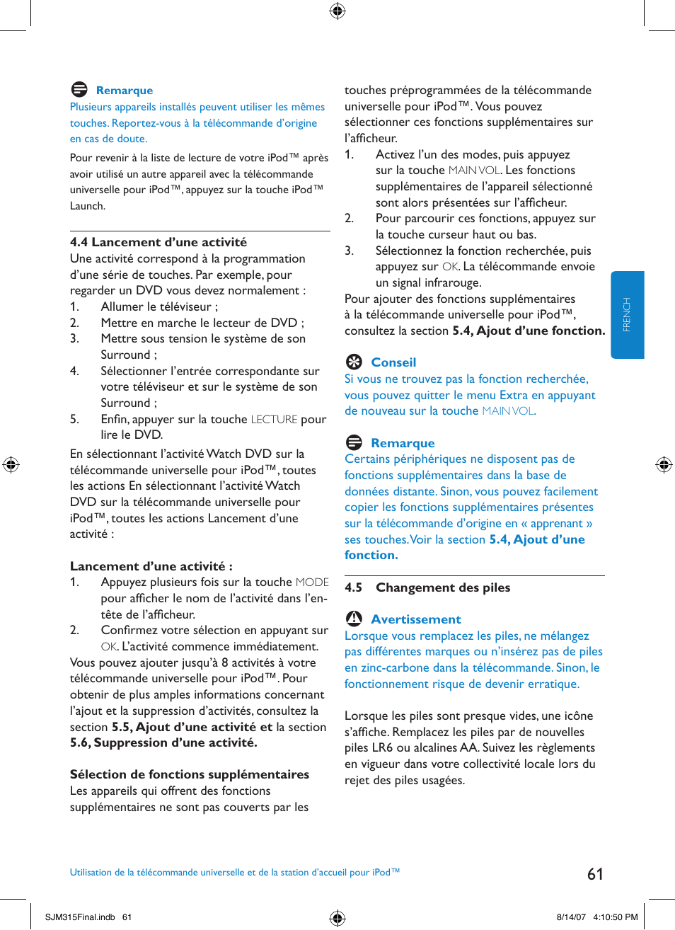 Philips SJM3151 User Manual | Page 61 / 325