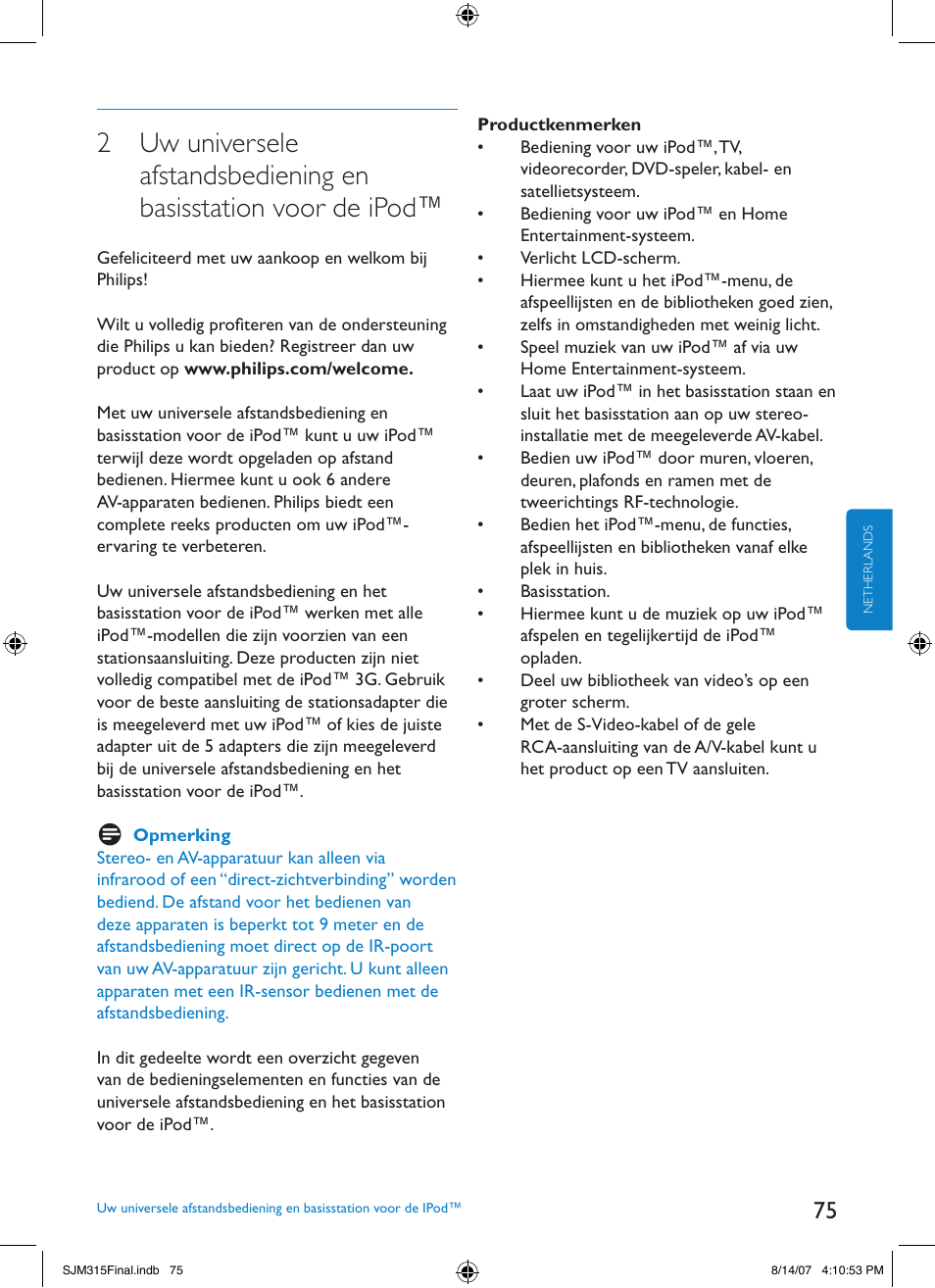 Philips SJM3151 User Manual | Page 75 / 325