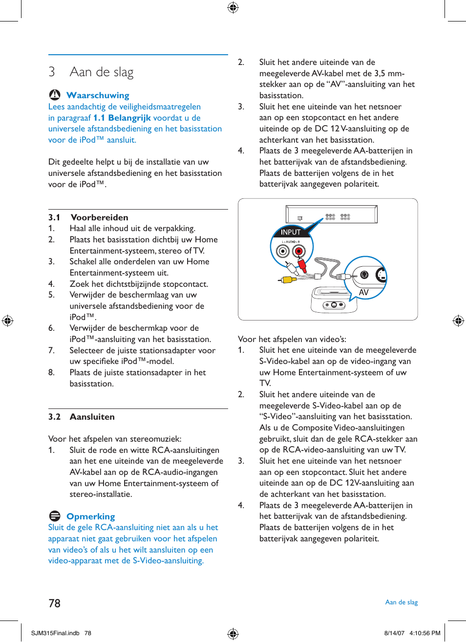 3 aan de slag | Philips SJM3151 User Manual | Page 78 / 325