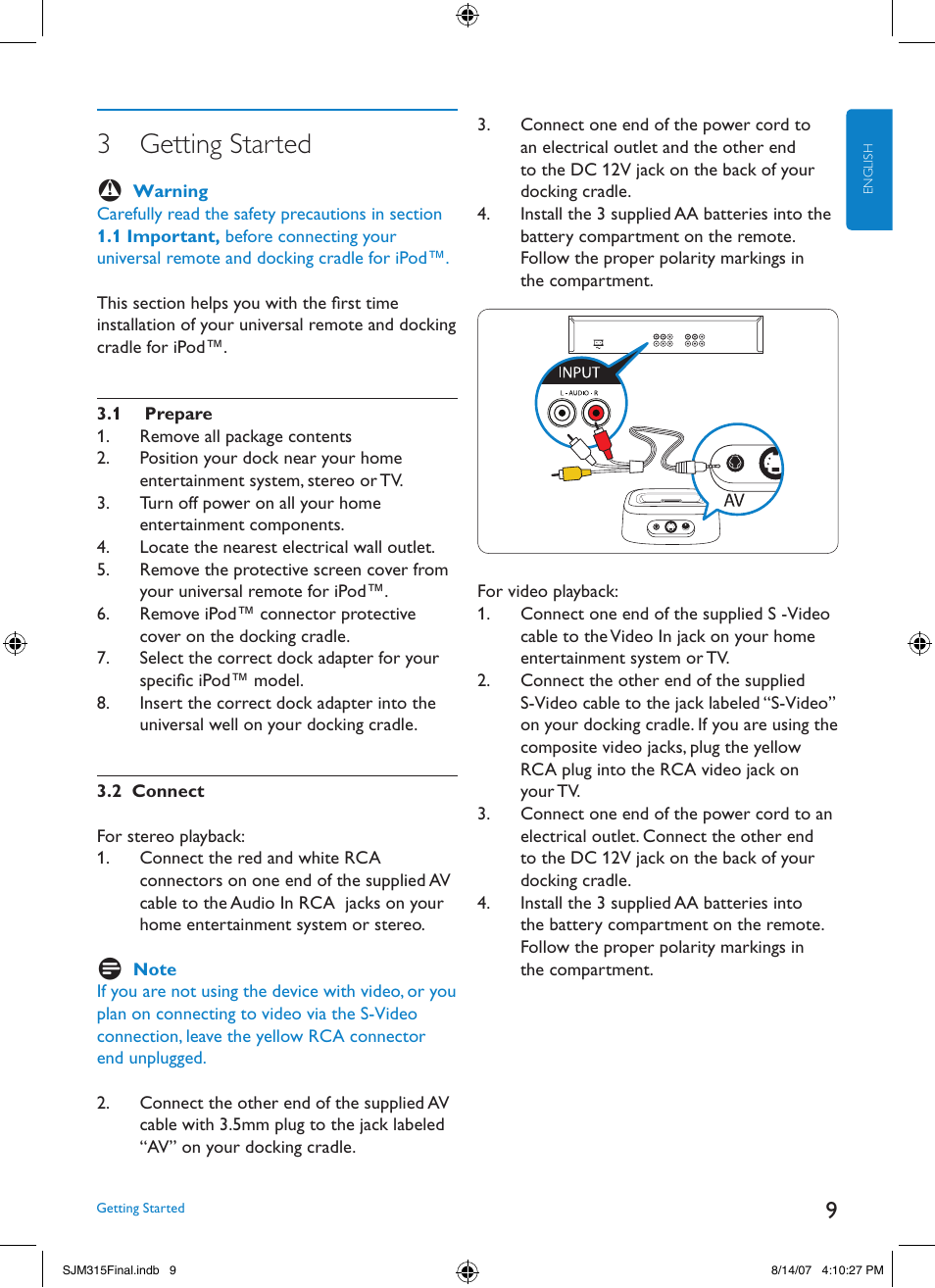 3 getting started | Philips SJM3151 User Manual | Page 9 / 325