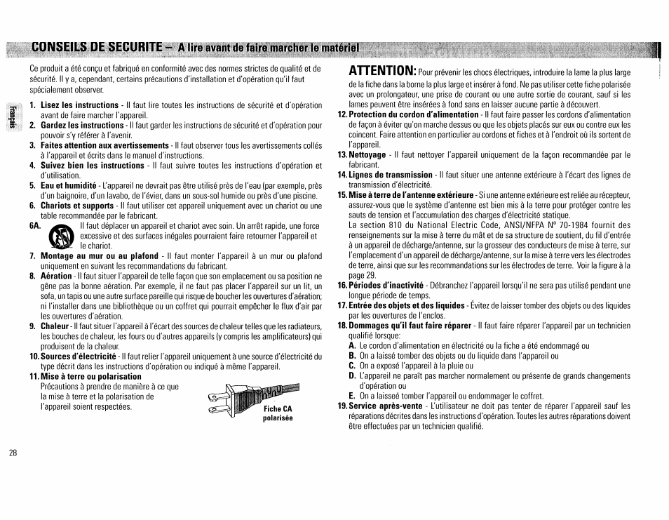 Ahention | Philips FW390C User Manual | Page 28 / 74