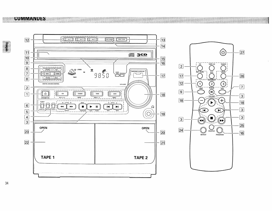 O lq; c, 0 о oi, Uummanufcs | Philips FW390C User Manual | Page 34 / 74