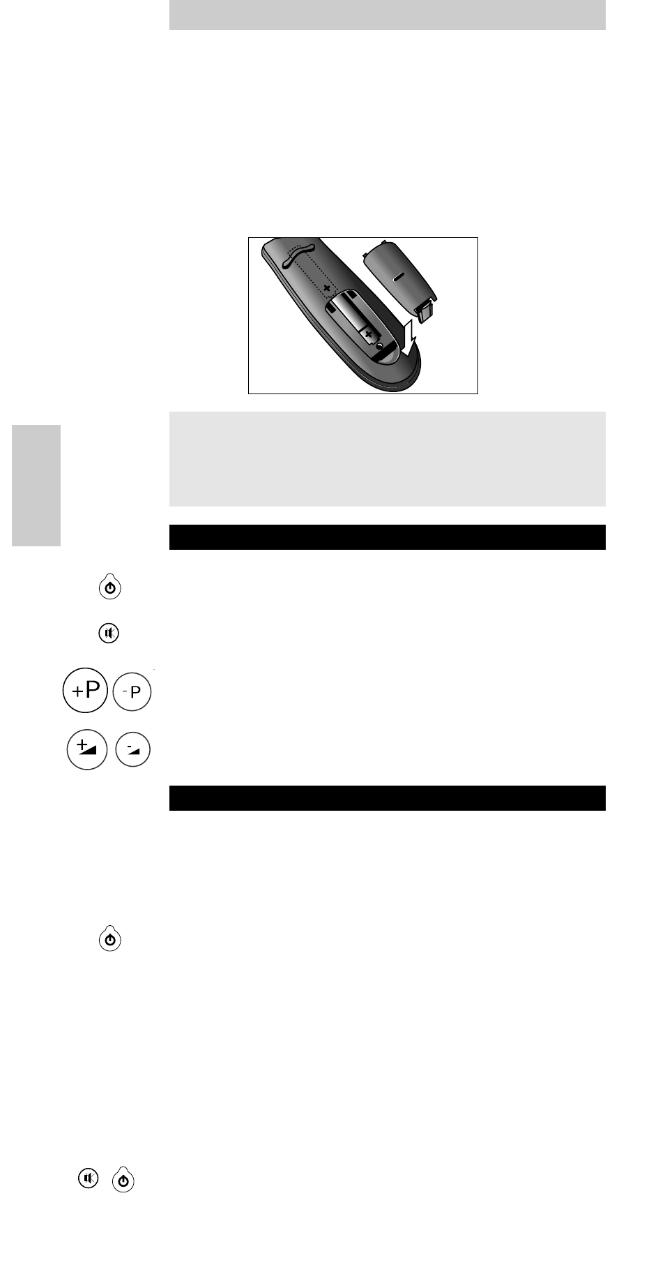 Instalación de las pilas, Teclas & funciones, Configuración para el uso | Su tv es marca philips, Instrucciones de manejo | Philips sbc ru 110 User Manual | Page 6 / 20