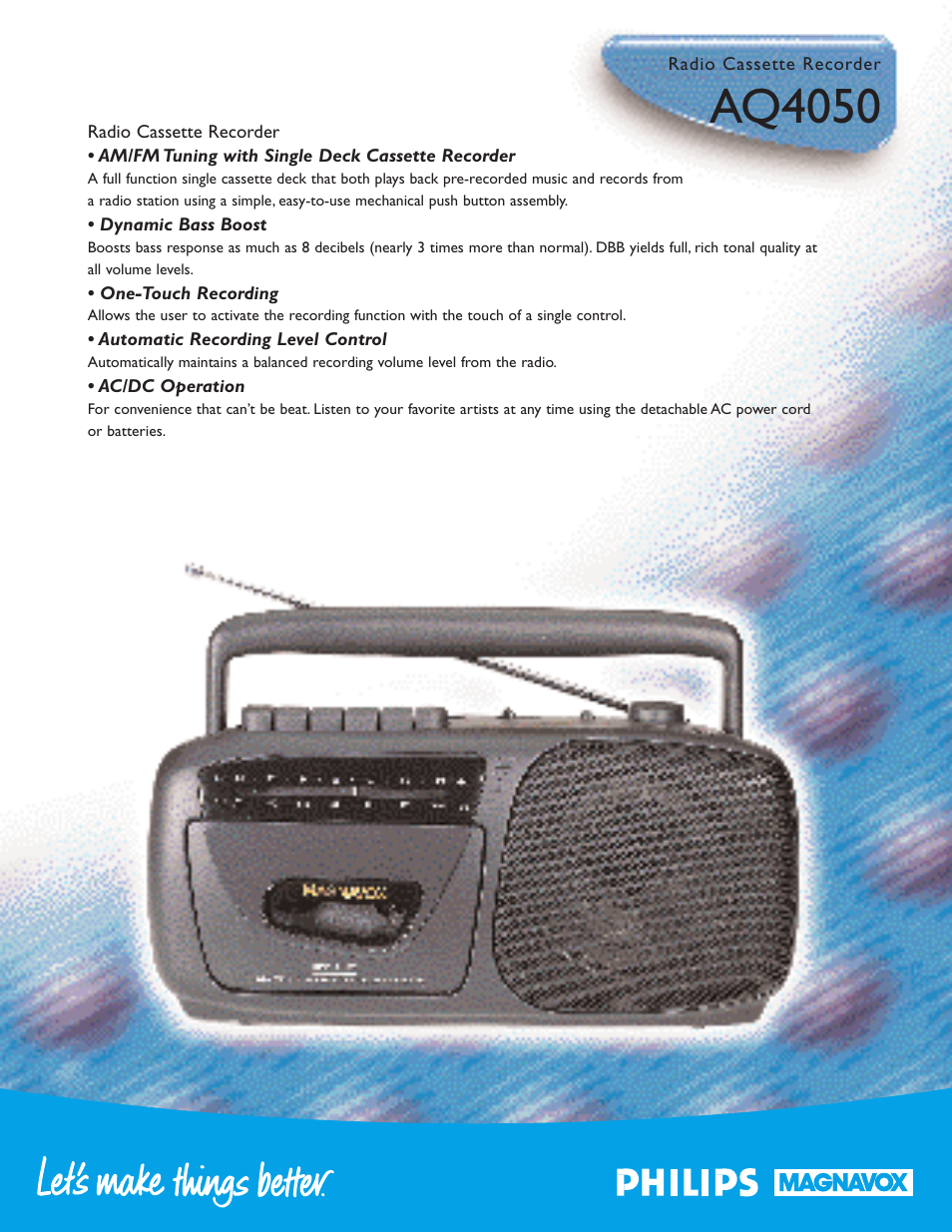 Philips AQ 4050 User Manual | 2 pages