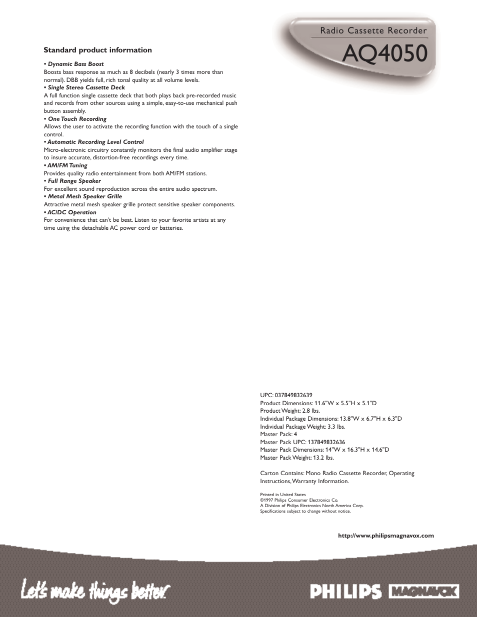 Aq4050 | Philips AQ 4050 User Manual | Page 2 / 2