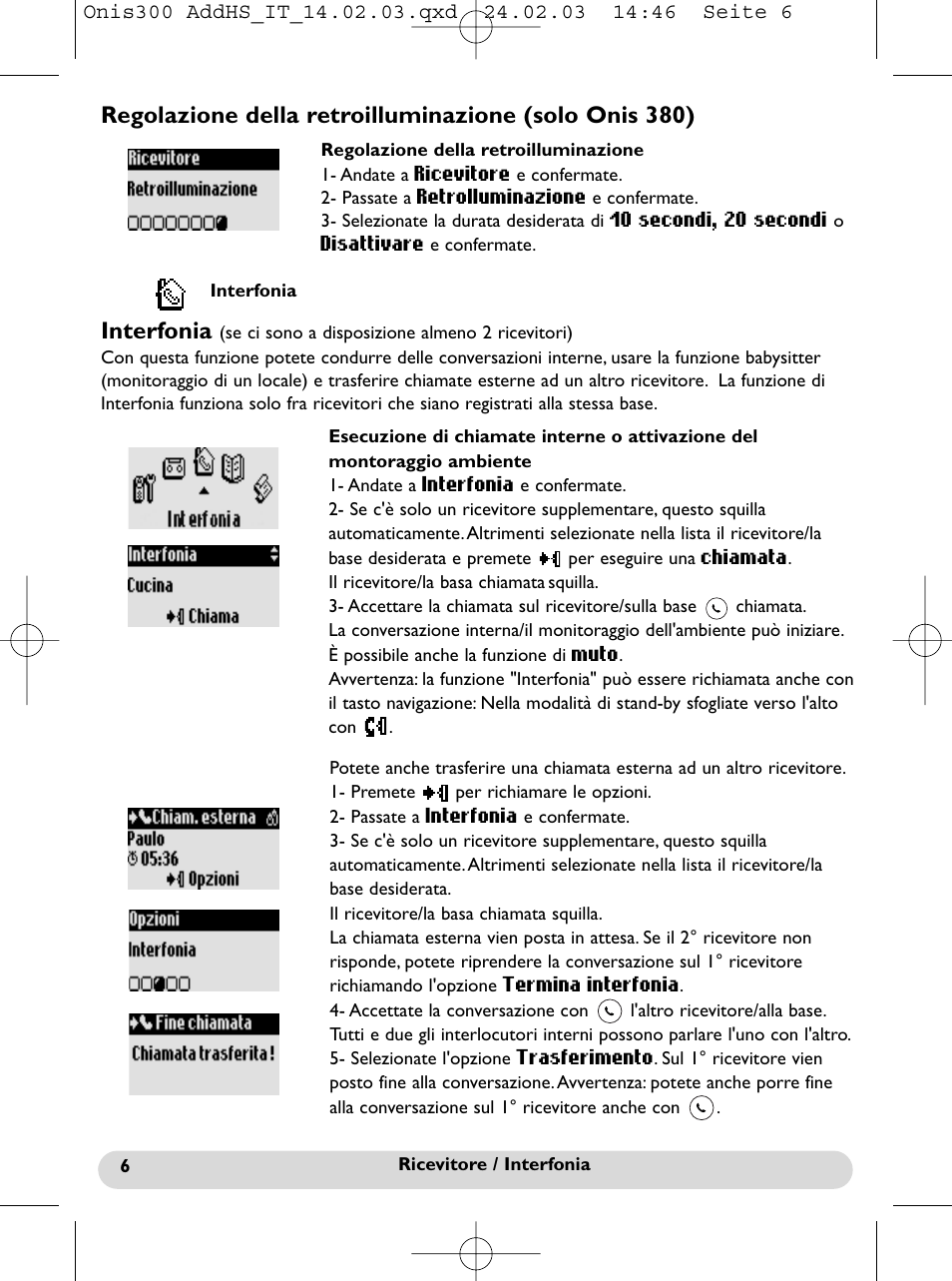 Interfonia | Philips Onis 300 Vox User Manual | Page 43 / 47