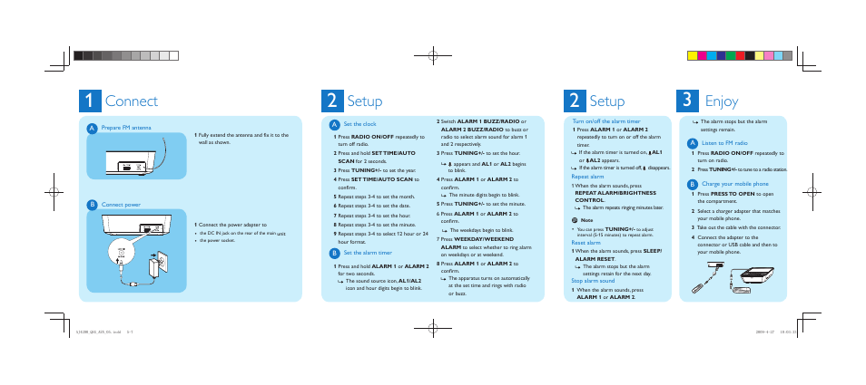 Connect, Setup, Enjoy | Philips AJ4200 User Manual | Page 2 / 2