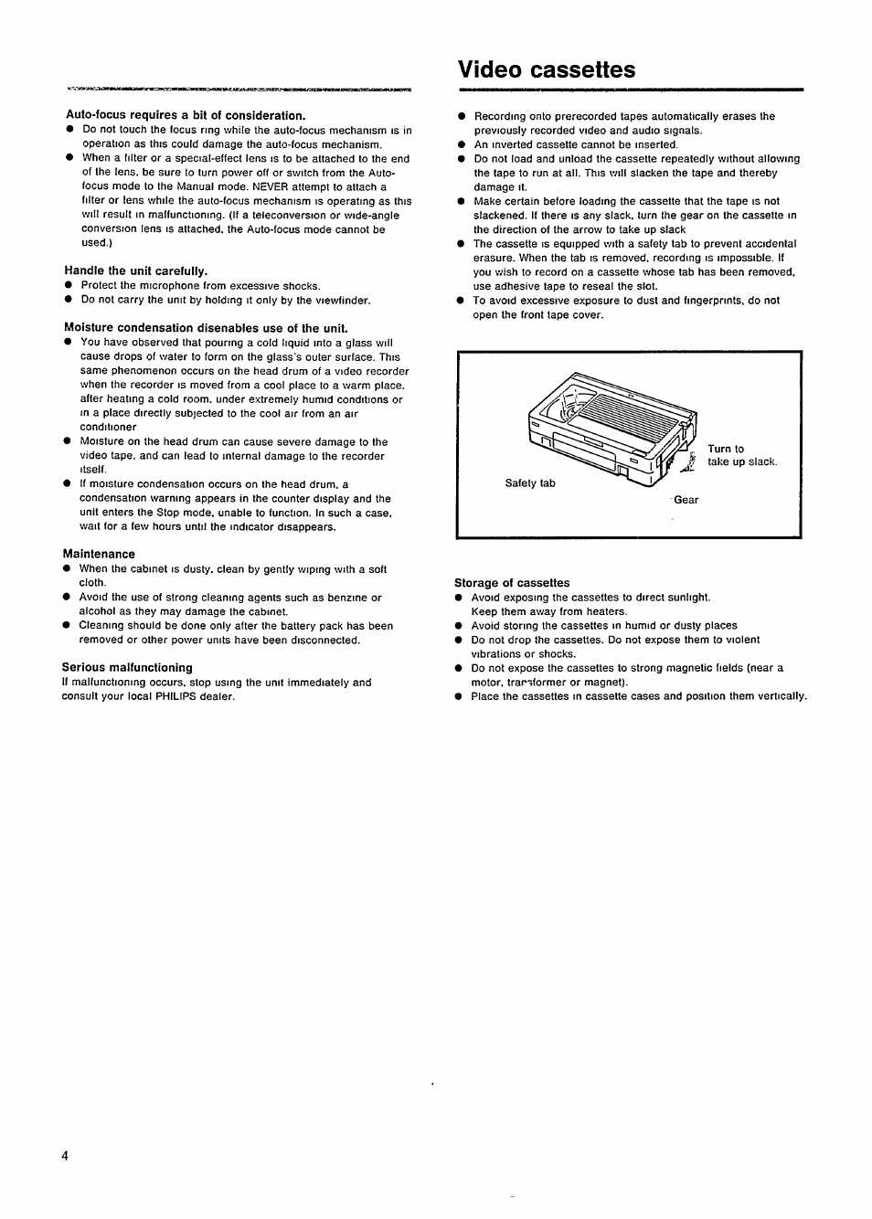 Video cassettes | Philips VKR 6865 User Manual | Page 6 / 42