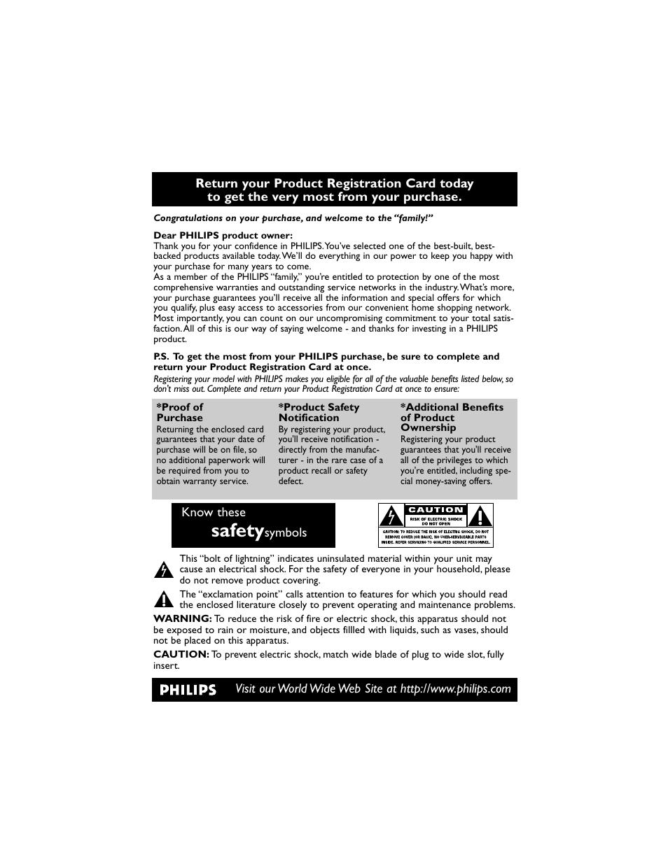 Safety | Philips 20DV6942/37 User Manual | Page 3 / 36