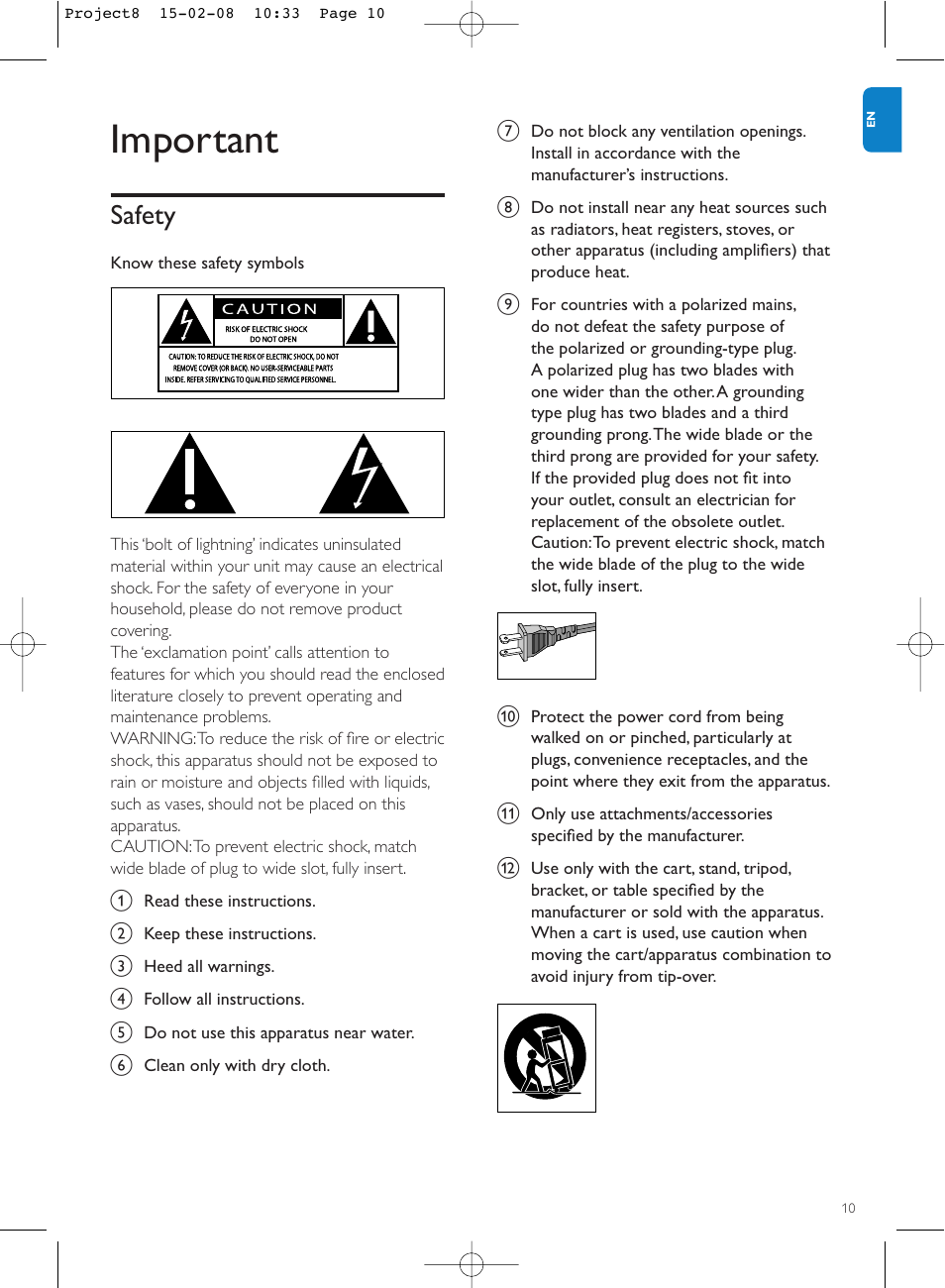 Important, Safety | Philips Stremium Wireless Music Station WAS6050 User Manual | Page 13 / 17