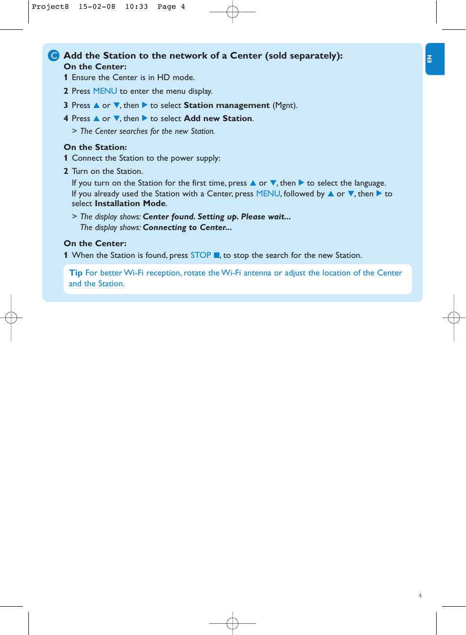 Philips Stremium Wireless Music Station WAS6050 User Manual | Page 7 / 17