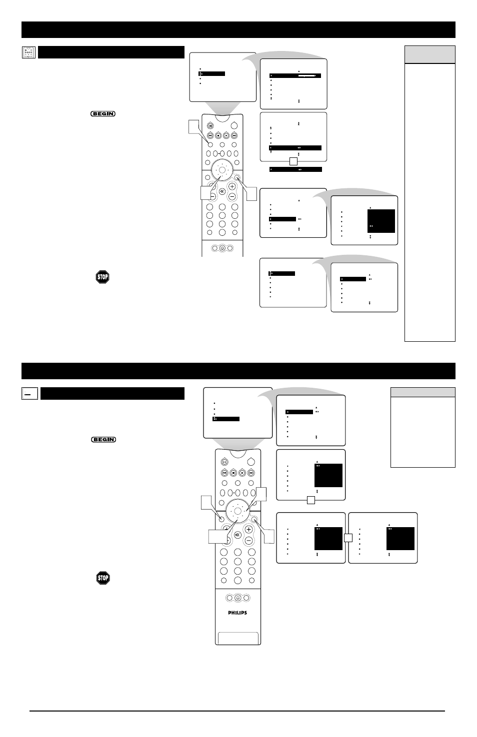 Sing the, Nstallation, Eatures l | Perating the, Elevision and, Anguage, Emote, Ontrol | Philips Rear-Projection HDTV Monitor User Manual | Page 4 / 8